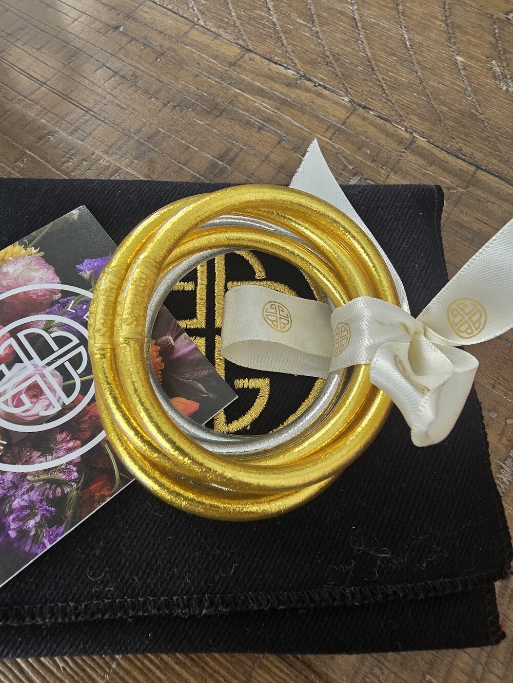 Budhagirl Silver And Gold Core Mixed Stack Medium Nwt - Picture 4 of 5